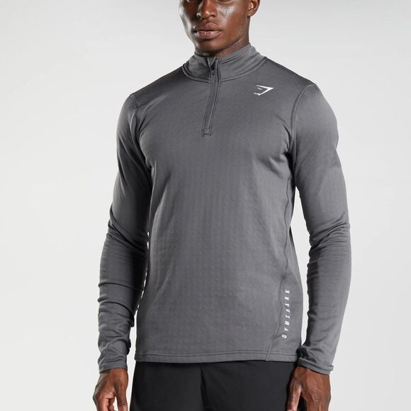 Gymshark SPORT SEAMLESS 1/4 ZIP‎ Grey Small NWT in packaging - Picture 2 of 10